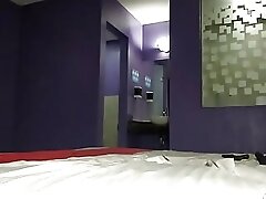 I masturbate alone in the motel with my toy
